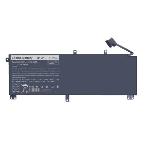 07D1WJ, 0H76MY replacement Laptop Battery for Dell Precision M3800 Series, XPS 15 9530 Series, 11.1 V, 6 cells, 61wh