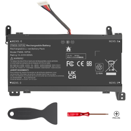 922752-421, 922753-421 replacement Laptop Battery for HP 17 3 i7-6700HQ, 17-ab007ur, 8 cells, 14.4V, 86wh