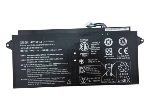 2ICP3/65/114-2, AP12F3J replacement Laptop Battery for Acer Aspire S7 13, Aspire S7 Ultrabook Series, 2 cells, 7.4V, 4680mah / 35wh