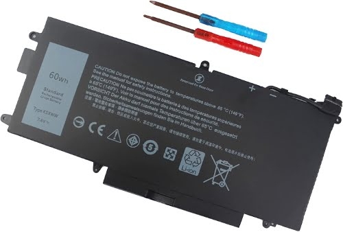 0725KY, 0CFX97 replacement Laptop Battery for Dell Latitude 12 5289, Latitude 12 5289 2 IN 1, 7.6v, 60wh