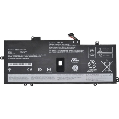 02DL004, 02DL005 replacement Laptop Battery for Lenovo ThinkPad X1 Carbon 2019, ThinkPad X1 Carbon 7th Gen, 4 cells, 15.36v, 3325mah / 51wh