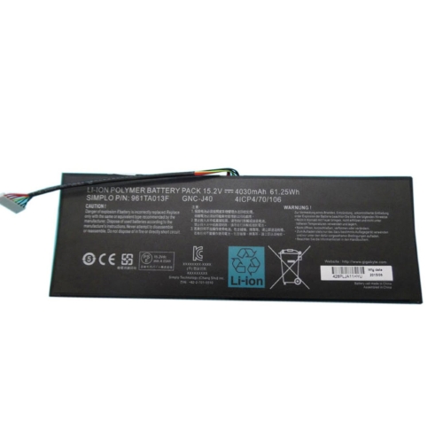 4ICP4/70/106, 916TA013F replacement Laptop Battery for Gigabyte P34, P34 V4, 15.2v, 4030mah / 61.25wh