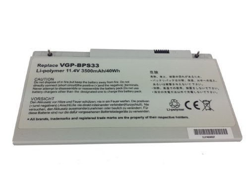 VGP-BPS33 replacement Laptop Battery for Sony SVT1511M1E/S, VAIO SVT14112CXS, 6 cells, 3500mAh, 11.40V