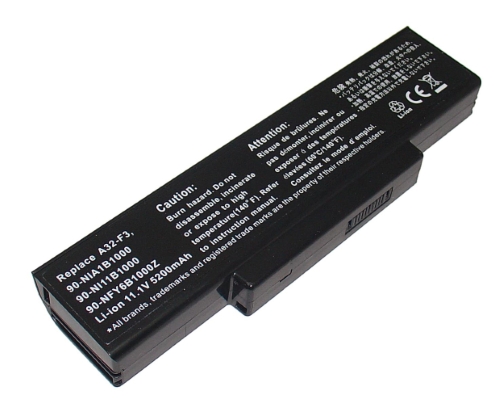 90-NI11B1000, 90-NIA1B1000 replacement Laptop Battery for Asus F2F, F2Hf, 5200mAh, 11.10V