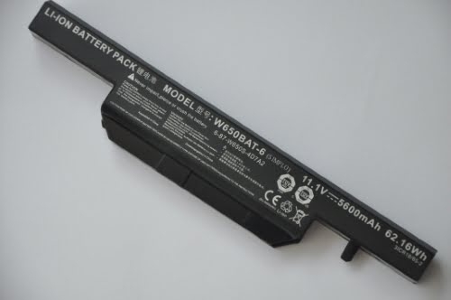6-87-W650-4E42 replacement Laptop Battery for Clevo S650SC, W650DC, 11.1V, 5600mAh