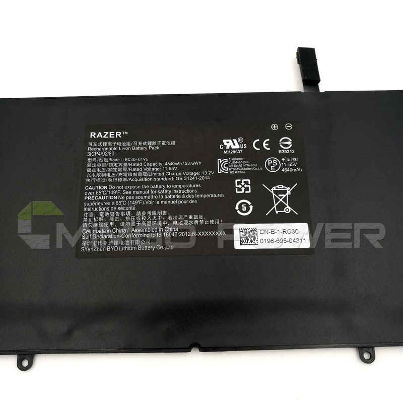 High Quality Replacement Laptop Battery for Razer RZ09-01963E32-R341