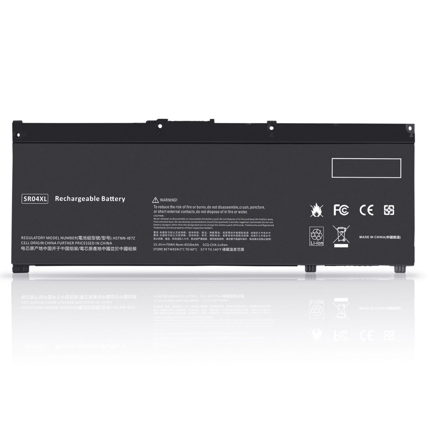7265NGW, 916678-171 replacement Laptop Battery for HP 15T-CB000, 15T-CB2000, 15.4 V, 4 cells, 4550mah / 70.07wh