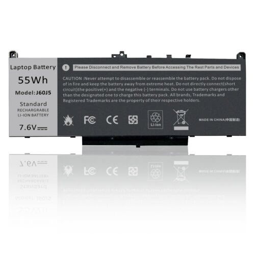 0J60J5, 1W2Y2 replacement Laptop Battery for Dell Latitude E7270, Latitude E7470, 7.6 V, 4 cells, 55wh