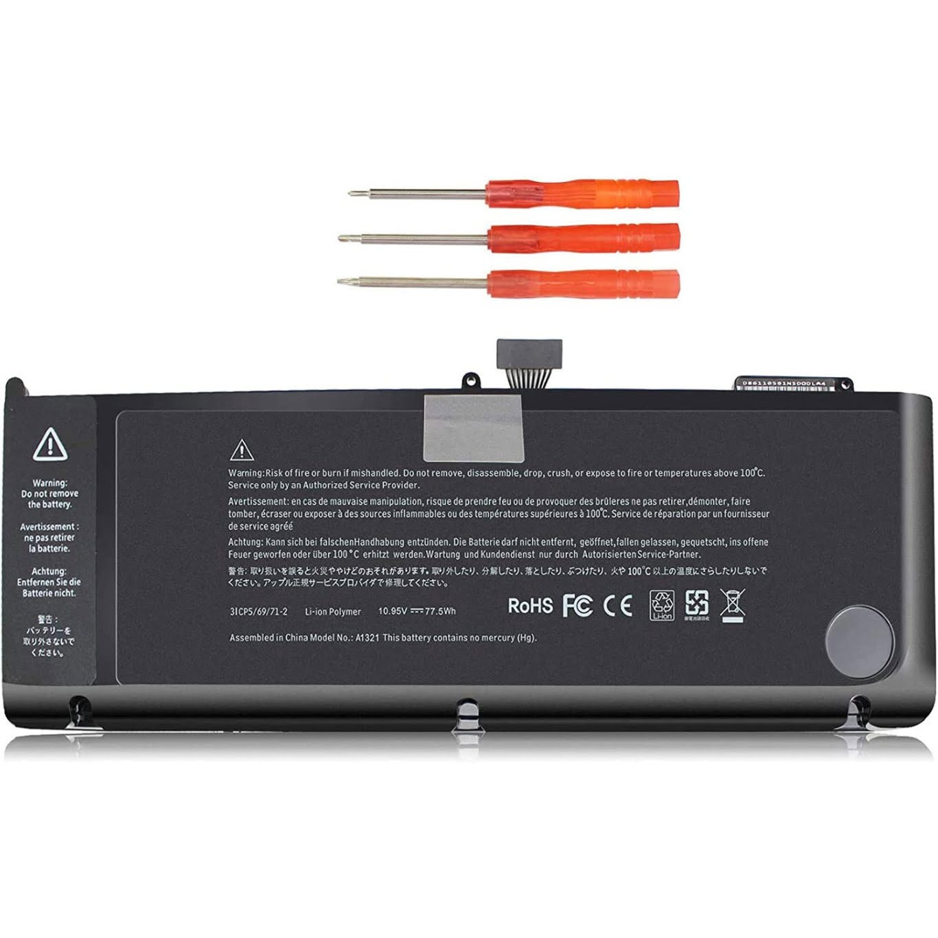 661-5211, 661-5476 replacement Laptop Battery for Apple MacBook Pro 15  A1286 (2009 Version), MacBook Pro 15  MB985*/A, 6 cells, 10.95V, 73wh