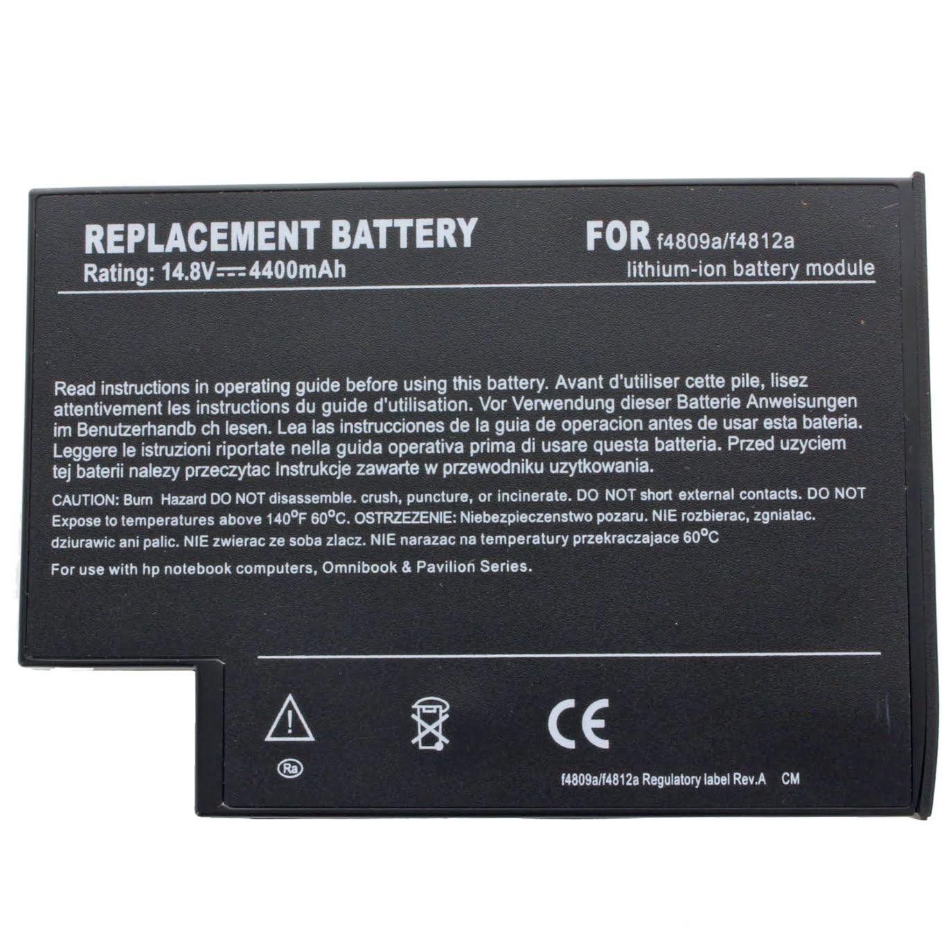 113955-001 294038-182, 319411-001 319411-001N replacement Laptop Battery for HP Evo N1010V, Evo N1050V, 8 cells, 14.8V, 4400mAh