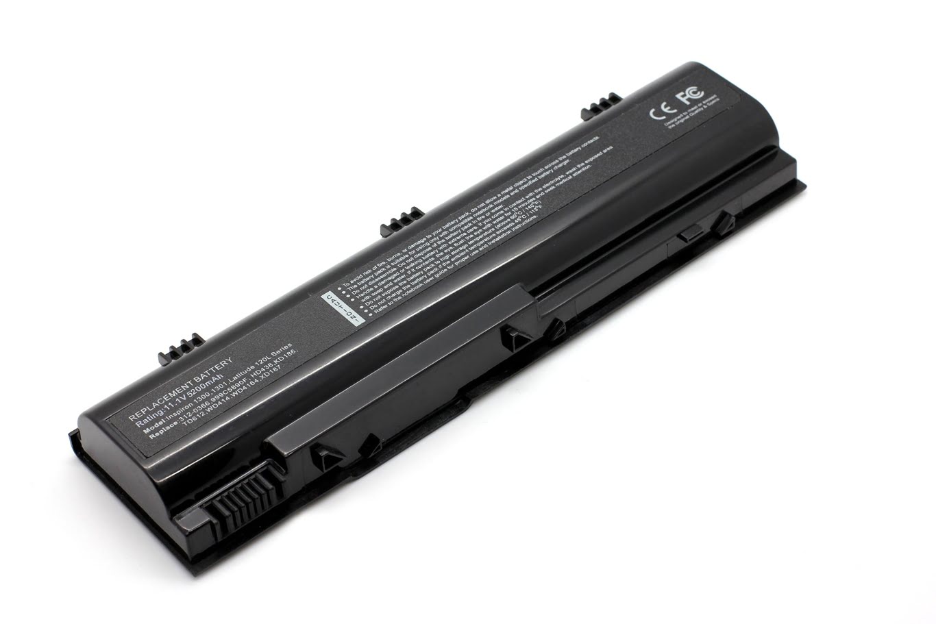 0HD438, 0HJ481 replacement Laptop Battery for Dell Inspiron 1300, Inspiron B120, 6 cells, 10.8V, 4400mah/49wh