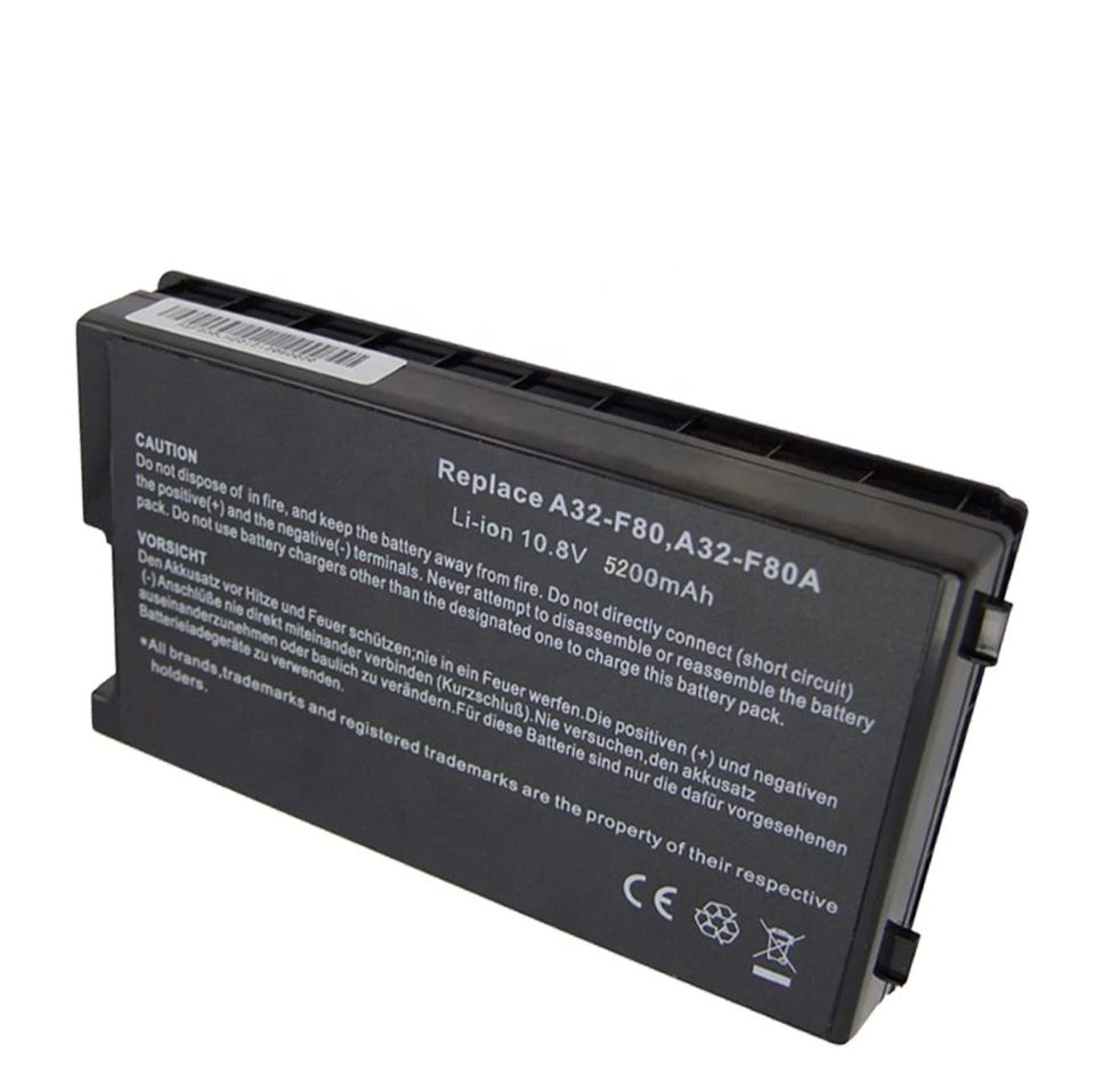 07G0165U1875M, A32-F80 replacement Laptop Battery for Asus F80, F80Cr, 6 cells, 10.8V, 4400mAh