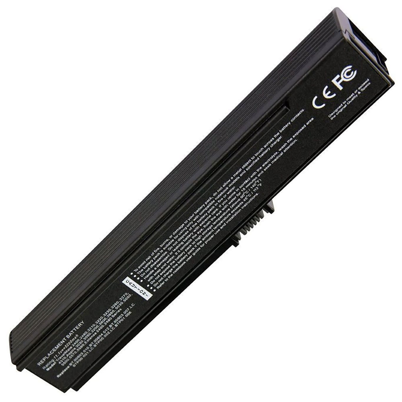 3UR18650F-3-QC-ZR1, 3UR18650Y-2-QC261 replacement Laptop Battery for Acer Aspire 3030, Aspire 3050, 6 cells, 11.1V, 4400mAh
