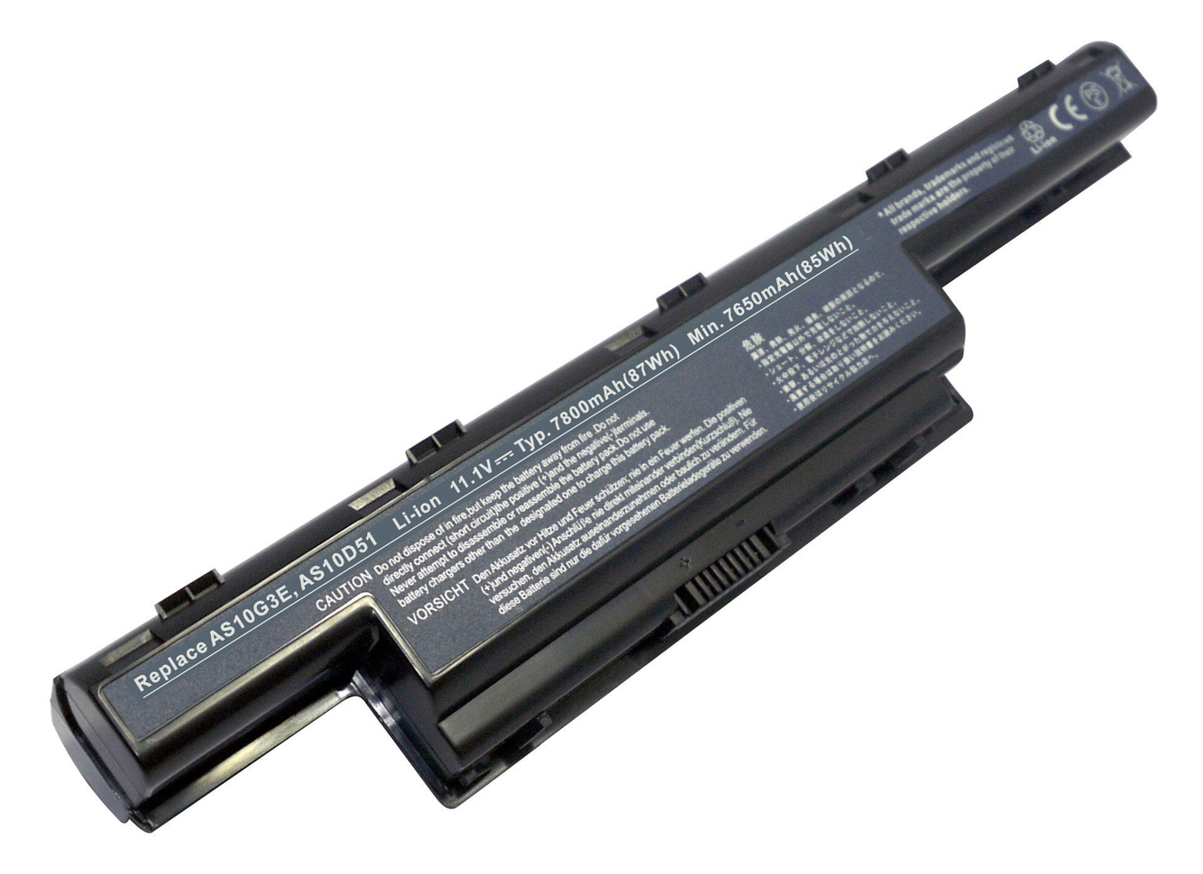 AK.009BT.078, AS10D replacement Laptop Battery for Acer Aspire 5750G-2312G50, Aspire 7552G, 9 cells, 7800mAh, 11.10V
