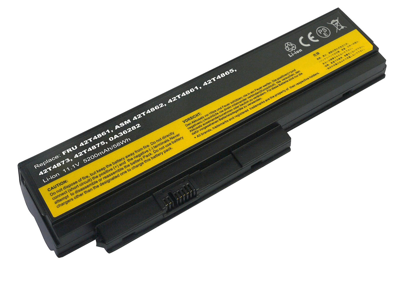 0A36282, 42T4875 replacement Laptop Battery for Lenovo ThinkPad X220, ThinkPad X220i, 6 cells, 5200mAh, 11.10V
