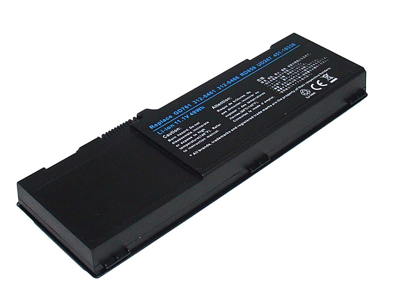 312-0461, 312-0466 replacement Laptop Battery for Dell Inspiron 1501, Inspiron 6400, 4400mAh, 11.10V